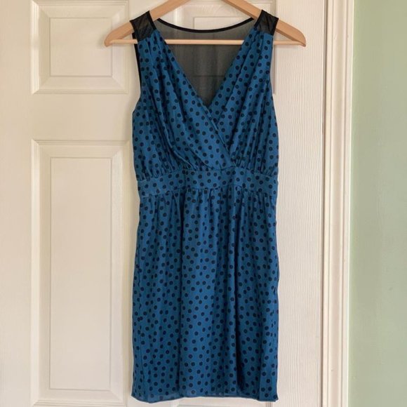 BCBGeneration Polka Dot Dress with Mesh - Picture 4 of 5